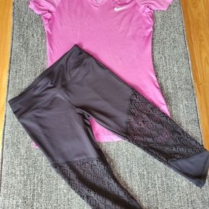 Nike workout top material girl leggings